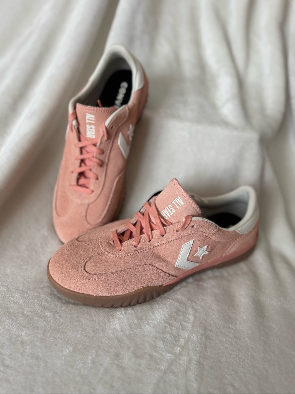 Converse All Star Women's Suede Pink Retro Sneakers, women size 9